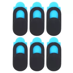 6 PCS Universal Ultra-thin Design WebCam Cover Camera Cover for Desktop Laptop Tablet Phones Black