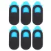 6 PCS Universal Ultra-thin Design WebCam Cover Camera Cover for Desktop Laptop Tablet Phones Black