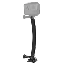 Outdoor Motorcycle Cycling Helmet Extension Arm Set for Action Sports Cameras Jaws Flex Clamp Mount for GoPro Insta360 DJI and Other Action Cameras