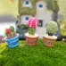 Mini Cute Potted Artificial Plant Flower Miniature Doll House Decoration Accessories Love