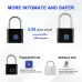 Stainless Steel Automatic Intelligent Fingerprint Padlock Electronic Lock 10 Fingerprint Edition
