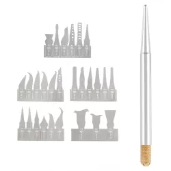 28 in 1 Phone CPU BGA Chip Removal Repairing Silicon Manganese Alloy Blades Scraping Knife Set
