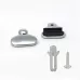 10 PCS Oval Glass Mirror Holder Buckle Fixing Accessories with Screw or Rubber Plug