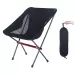 Black Camping Leisure Fishing Aluminum Alloy Portable Folding Chair-Small