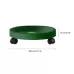 Universal Round Wheels Pot Tray Easy Moving Plant Pot Tray Garden Plate Plastic Stand White