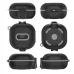D10 For Samsung Galaxy Buds Live Buds Pro Buds 2 Shockproof Earphone Protective Cover Conjoined Switch Black