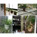 Balcony Fence Round Metal Flower Stand Wrought Iron Wall-mounted Flower Pot Stand M