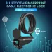 Waterproof Fingerprint Lock Steel Rope Anti-theft Electric Car Lock Bluetooth APP Electronic Lock