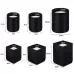 2pcs/set Furniture Carbon Steel Wraparound Heightening Foot Pad Round 4x5cm Black