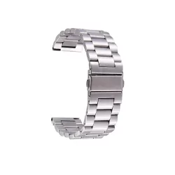 For Samsung Gear S3 Classic Smart Watch Butterfly Buckle 3 Beads Stainless Steel Watchband