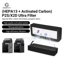 HEPA13 Activated Carbon Ultra Filter Replacement Compatible with P2S X2D 3D Printer High Efficiency Air Filtration Consumable Parts