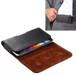Universal Horizontal Style Leather Waist Bag with Back Splint For iPhone X Samsung S7 S5 S4 Grand DUOS I9082