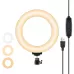 16cm USB 3 Modes Dimmable LED Ring Vlogging Photography Video Lights with Tripod Ball Head