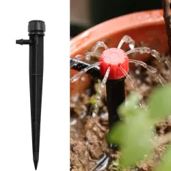 13cm Adjustable 8 Holes Ground Plug Dripper Garden Irrigation System Watering Nozzle