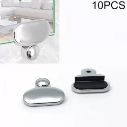 10 PCS Oval Glass Mirror Holder Buckle Fixing Accessories with Screw or Rubber Plug