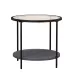 Coffee Table Share with Pets Multi-function Tempered Glass Round Shape Tabletop Tea