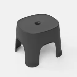 Household Bathroom Row Stools Plastic Stools Thickened Low Stools Square Stools Small Benches Black Adult