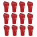 12 PCS Red ABS Display Hook / Security Lock Hook