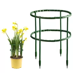 Garden Flower Stand Plant Plastic Support Ring Long Double Layer