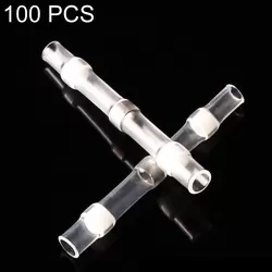 Seal Heat Shrink Butt Wire Connectors White Terminals Solder Sleeve