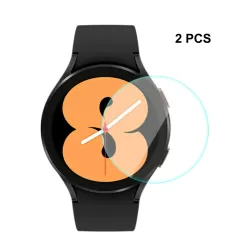 2 PCS For Samsung Galaxy Watch4 44mm ENKAY Hat-Prince 9H Curved Edge Tempered Glass Screen Protector Watch Film