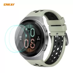 2 PCS For HUAWEI Watch GT 2E 46mm Dynamic Edition ENKAY Hat-Prince 9H Curved Edge Tempered Glass Screen Protector Watch Film