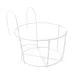 Balcony Fence Round Metal Flower Stand Wrought Iron Wall-mounted Flower Pot Stand