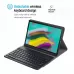 DY-M10P For Lenovo Smart Tab M10 HPD Plus TB-X606F 2 in 1 Removable Magnetic ABS Bluetooth Keyboard Protective Leather Tablet Case with Stand  Sleep or Wake-up  Pen Holder Gold
