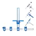 Woodworking Aid Tool Handle Punch Locator Cabinet Door Hole Opener Blue Plastic HD