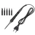 110V US Plug Black Head Black Metallic LCD Temperature Regulating Soldering Iron And Soldering Iron Tip Set Electric Soldering Iron Welding Tool