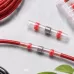 100 PCS Seal Heat Shrink Butt Wire Connectors Red Terminals Solder Sleeve Red