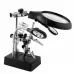 5 LED Auxiliary Clip Magnifier AC/DC Interchangeable with Soldering Stand or Two Magnifier EU Plug
