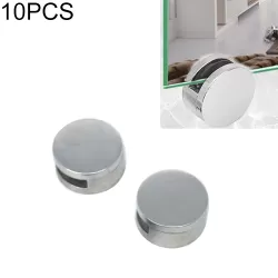 10 PCS Circular Glass Mirror Holder Buckle Fixing Accessories with Screw or Rubber Plug