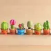 Mini Cute Potted Artificial Plant Flower Miniature Doll House Decoration Accessories Love