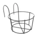 Balcony Fence Round Metal Flower Stand Wrought Iron Wall-mounted Flower Pot Stand M