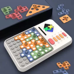 Tangram Hualongdao Geometry Puzzle Electronic Puzzle Transformation Toy White