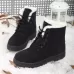 Ladies Cotton Shoes Plus Velvet Snow Boots Black
