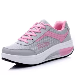Spring and Autumn Thick Bottom Sports Womens Shoes Rocking Shoes Muffin Shoes