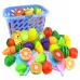 Pretend Play Plastic Food Toy Cutting Fruit Vegetable for Children Random Color and Style 23 PCS / Set