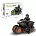 Remote Control Motorcycle Drifting Rotating High-Speed Side-Tracking Off-Road Motorcycle Black Orange