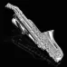 Men Business Formal Wedding Tie Clips Silver Sax