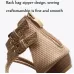 Ladies Summer Wedge Sandals Open-Toe Thick-Soled Roman Style Sandals