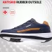 Leather Men Casual Shoes Breathable Leisure Male Sneakers All-Match Men Shoes Deep Blue