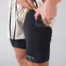 LYFT Loose Double Layer Quick-drying Fitness Shorts For Men Khaki