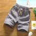 Casual Loose Cotton Linen Five-point Shorts Grey