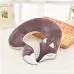 Lovely Fox Animal Cotton Plush U Shape Neck Pillow for Travel Car Plane Travel light blue