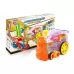Puzzle Domino Car Electric Train With Sound And Light Music Automatic Licensing Electric Car Toy Transparent