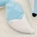 Lovely Fox Animal Cotton Plush U Shape Neck Pillow for Travel Car Plane Travel light blue