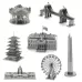 3 PCS 3D Metal Assembly Model World Building DIY Puzzle Toy Sydney Opera House