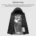 USB Heated Smart Constant Temperature Hooded Warm Coat for Men and Women Blue